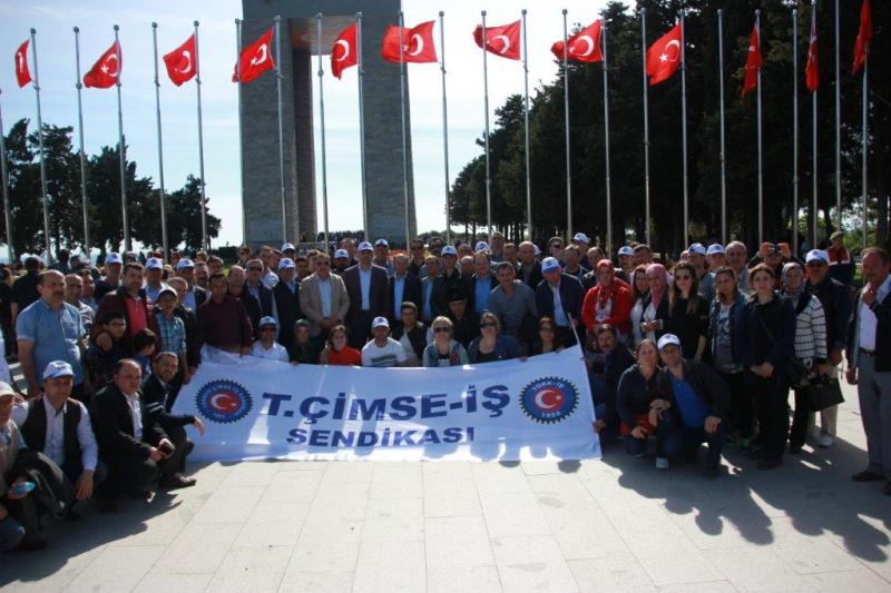 T.ÇİMSE-İŞ SENDİKASI ÇANAKKALE ŞEHİTLİKLERİNİ ZİYARET ETTİ