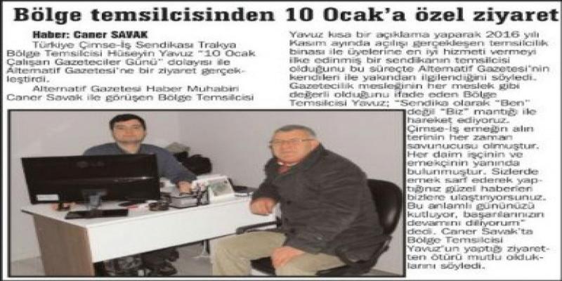 10 OCAK GAZETECİLER GÜNÜ